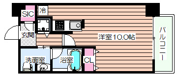 【間取り】 | クロスレジデンス大阪新町