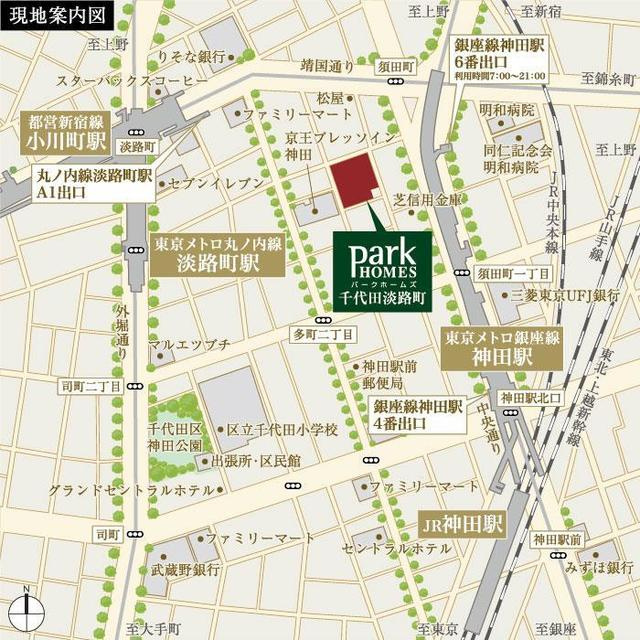 パークホームズ千代田淡路町の地図