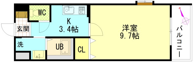 ディオパルテ祇園の間取り