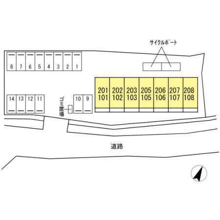 D-room O-DIK GARDENの区画図