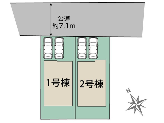 【区画図】 | 伊勢原市上粕屋　全２棟　新築住宅