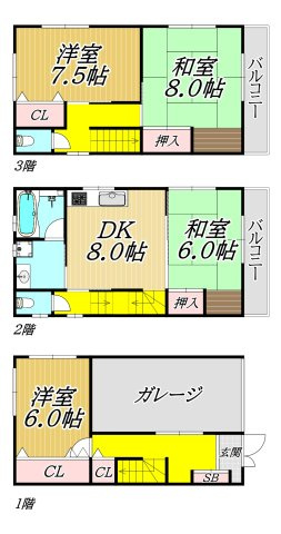 尼崎市上ノ島町１丁目戸建て