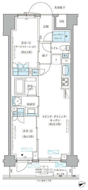 パークアクシス文京本郷の間取り