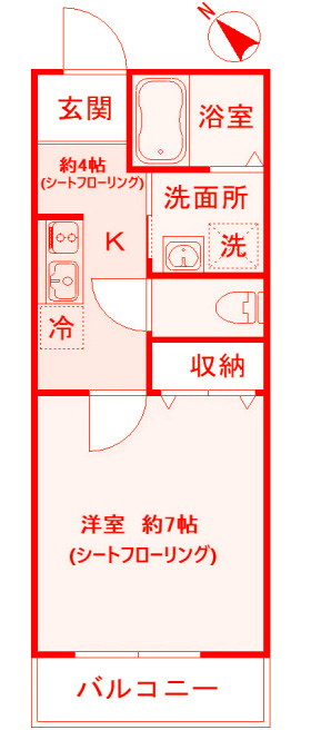 NS GATE鎌倉材木座の間取り