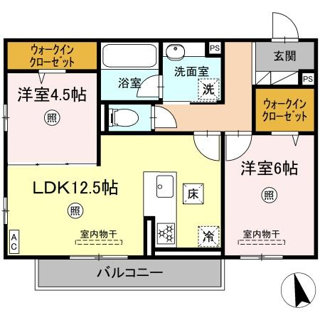 サンコートＨＩＫＡＲＩの間取り