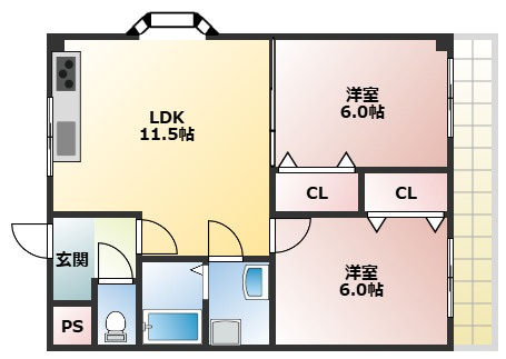 ヴィラクレージュの間取り