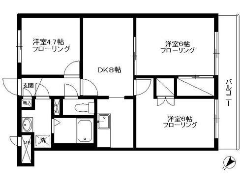 パストラル三田の間取り