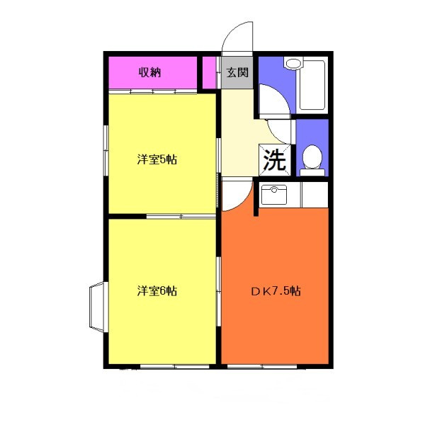 タミーハイツ第2の間取り|間取りは現況優先