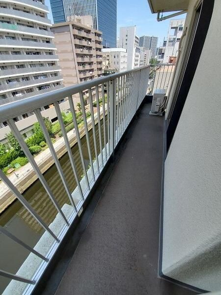 田町サンハイツのバルコニー