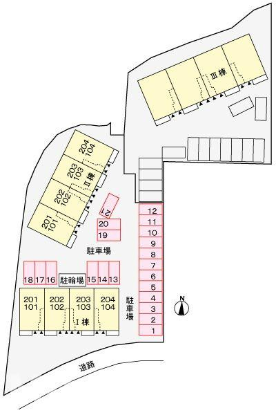 メゾンルミネ洲本Ⅰの駐車場