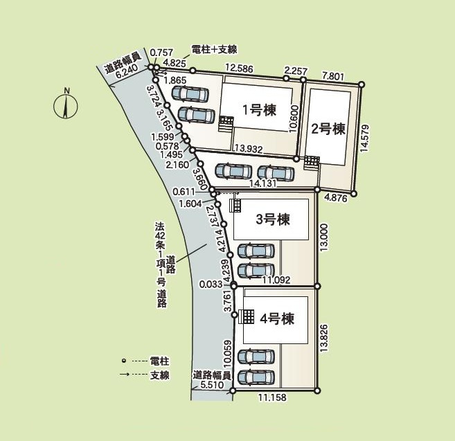 土浦市板谷第11　新築戸建　4号棟の区画図