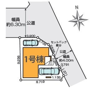 昭和区長戸町1期の区画図|限定１区画。東山線「上社」駅まで徒歩約7分