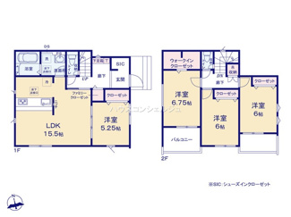 【間取り】 | 日進市岩崎町神明128【仲介手数料無料】新築一戸建て　3号棟