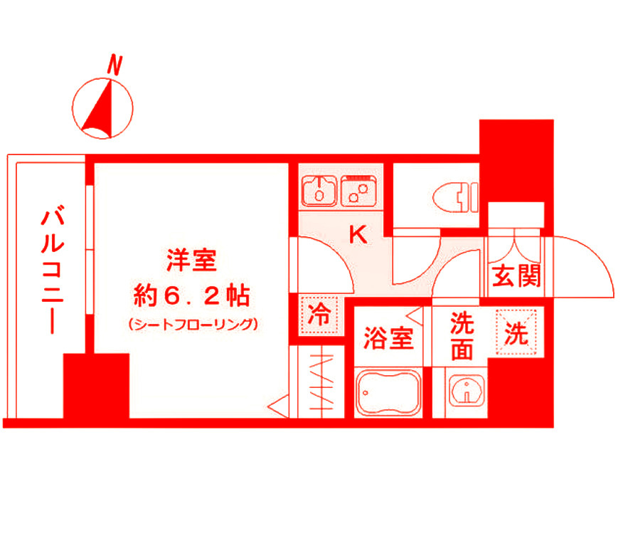 平塚市明石町の賃貸マンションの間取り