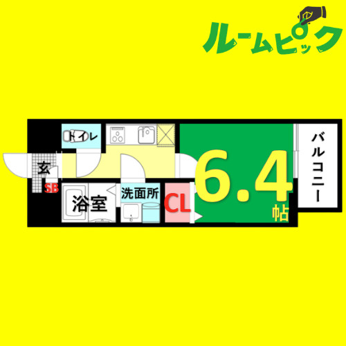 スカイホース　名古屋市賃貸　仲介手数料無料の間取り
