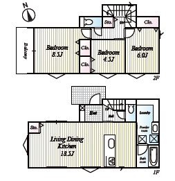【間取り】 | 新築戸建　神戸市西区星陵台５丁目 | ３ＬＤＫ