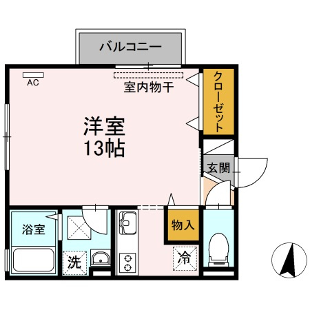 アルファーム　B棟の間取り
