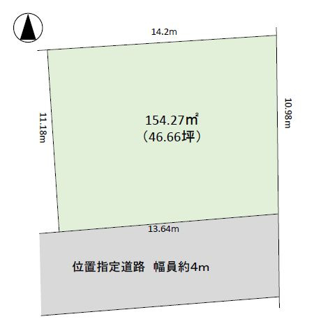 【土地図】 | 西東京市栄町３丁目　売地 | 南面道路に面した陽当たり良好な立地で開放感のある売地