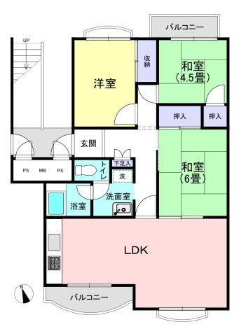 小田急和泉グリーンハイムBの間取り