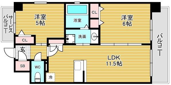 アービングNeo岸里玉出の間取り