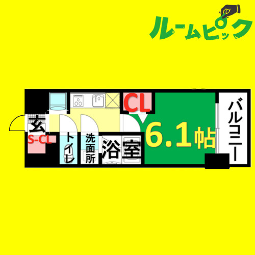 ディアレイシャス浅間町III　名古屋市賃貸　仲介手数料無料の間取り