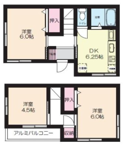 寺尾関口貸家の間取り