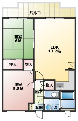 ラフィーネ口熊野の間取り