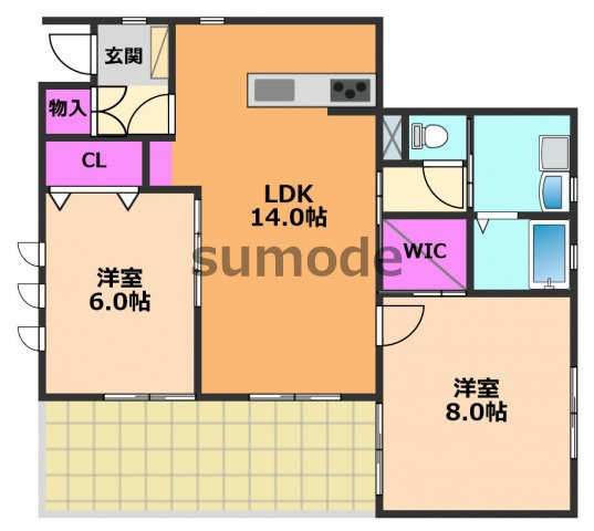 今城町タウンハウスⅡの間取り