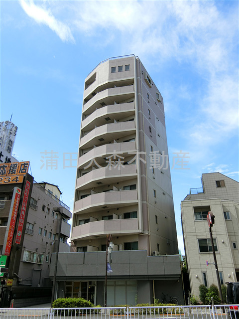エクロール蒲田の外観|2010年3月築　RC鉄筋コンクリート造地上10階建て総戸数24戸　東京都大田区蒲田3丁目　JR京浜東北線蒲田駅、京急本線京急蒲田駅近人気賃貸マンション