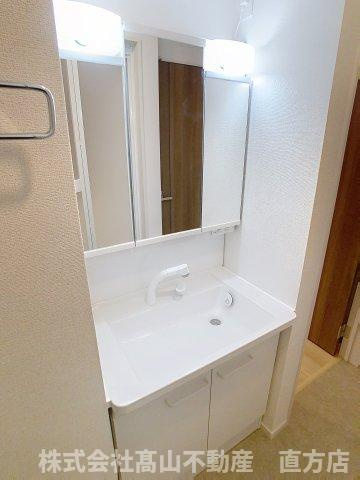 直方市大字感田のアパートの洗面所