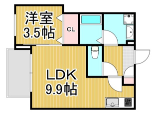 ジーメゾン立花ルーチェの間取り