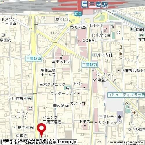 ライオンズマンション三鷹第七の地図