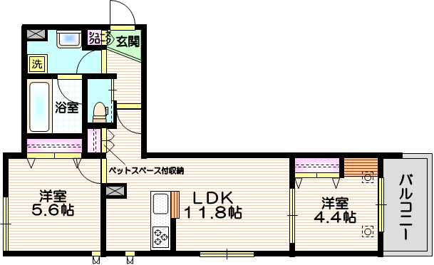 ラビアンローゼの間取り