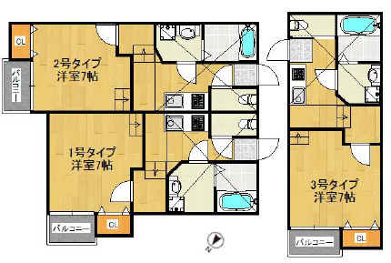 【間取り】 | LASPACIO吉塚弐番館 | 広さや収納の配置など、ぜひご確認ください。