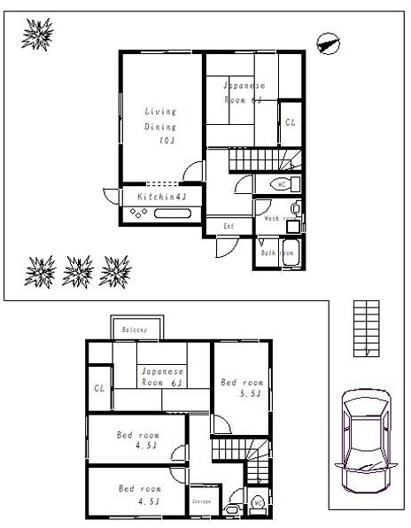 明石市大久保町高丘５丁目　中古戸建の間取り