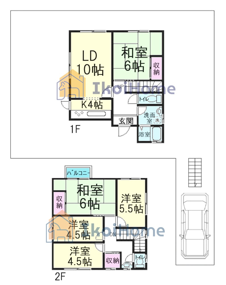 明石市大久保町高丘５丁目　中古戸建の間取り|５LDKの間取りです！部屋数が多いです！和室洋室ございます！駐車スペース完備！