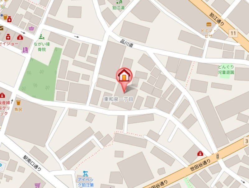 狛江市東和泉１丁目の賃貸マンションの地図