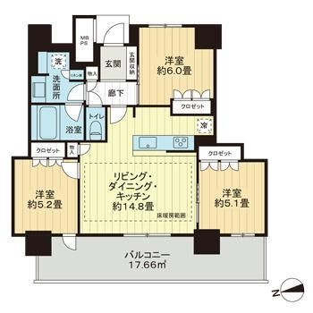 ライオンズタワー柏の間取り
