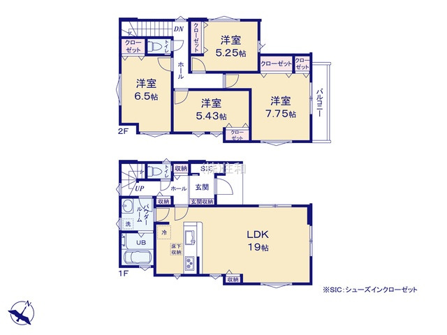 【新築分譲住宅】ふじみ野市南台１期の間取り