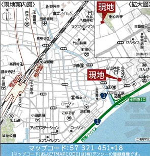 小田原市東町1丁目　新築戸建て　東海道線「小田原駅」徒歩20分の地図