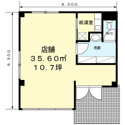 中小路２丁目店舗の間取り