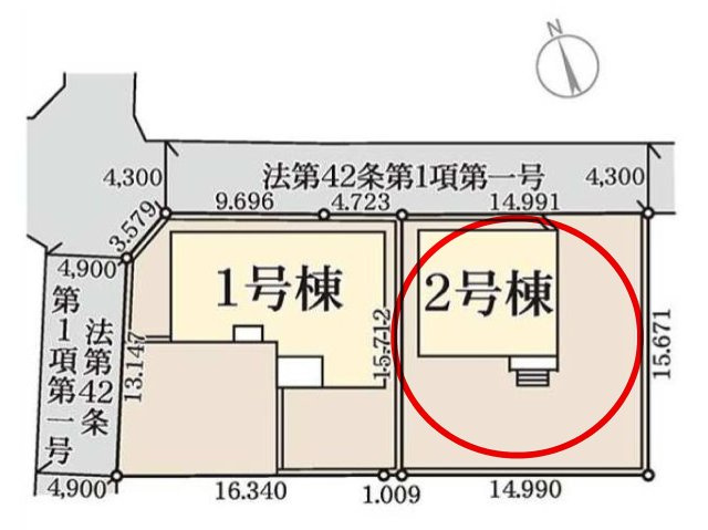 リーブルガーデンＳ榛東村山子田　２号棟の区画図|駐車場４台以上ご用意しています！来客時も重宝します♪
車の出し入れもしやすいですよ！