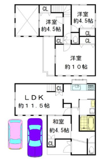 【間取り】 | 中古戸建　明石市魚住町清水 | ４ＬＤＫ