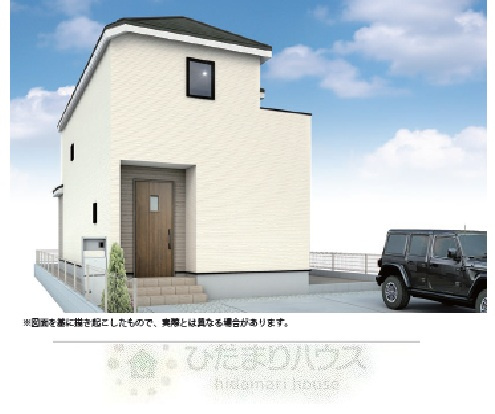 野田市柳沢新田01期　新築戸建　5号棟の外観パース|現状と異なる場合がございます。
