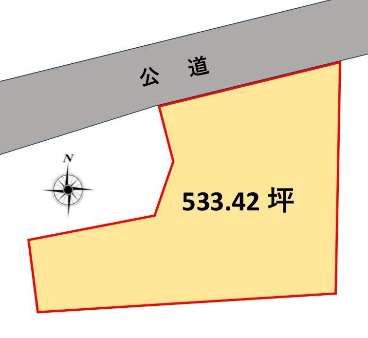 倉庫付売地　渋川市赤城町の区画図