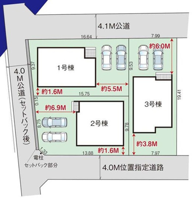 【区画図】 | グラファーレ南区福富東２丁目（３期、①号棟）