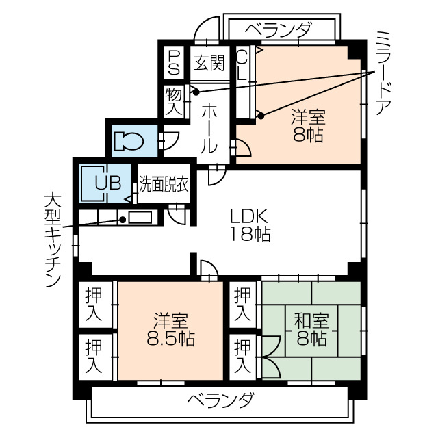 ジナ東海の間取り