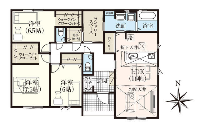 【間取り】 | 新築住宅　香南市野市町みどり野２期①