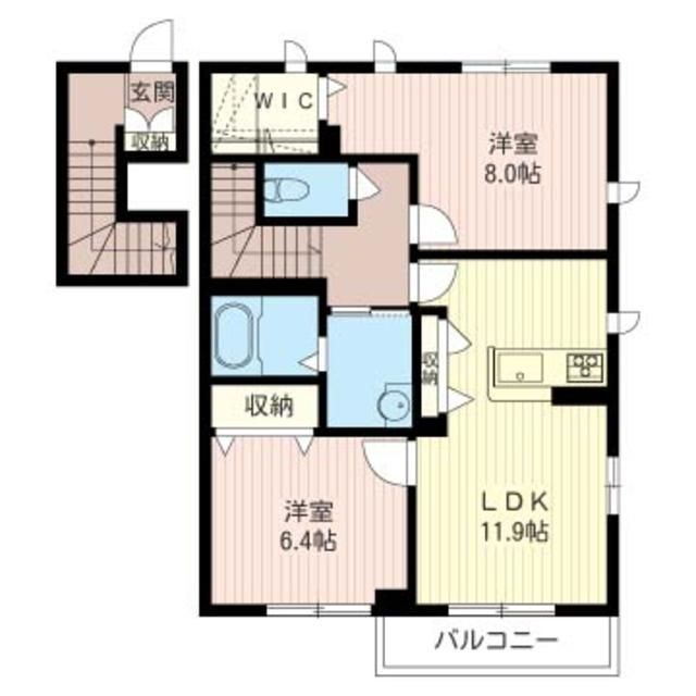 マストライフ一橋学園Ｂの間取り