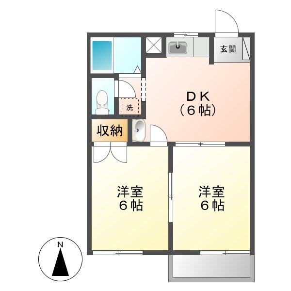 ニューシティK＆Eの間取り
